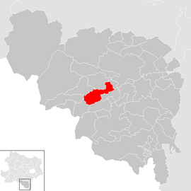 Poloha obce Gloggnitz v okrese Neunkirchen (klikacia mapa)