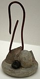 Schwitters, Red wire sculpture, 1944, stone and metal