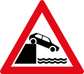 Unprotected jetty edge or river bank ahead