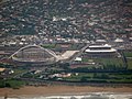 Luftbild des Kings Park Sports Complex 2009, links das im Bau befindliche Moses-Mabhida-Stadion und rechts das Kings-Park-Stadion