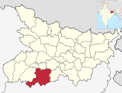 Location of Gaya district in Bihar