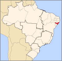 Država Alagoas unutar Brazila