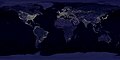 Image 66A composite image of artificial light emissions at night on a map of Earth (from Earth)