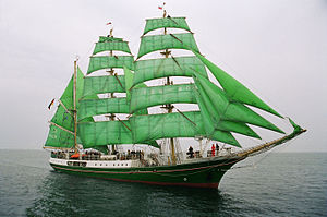 Tall Ship Alexander von Humboldt, with 24 sails up