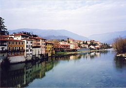 The Brenta river in Bassano del Grappa.
