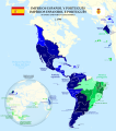 Imperios español y portugués en 1790.