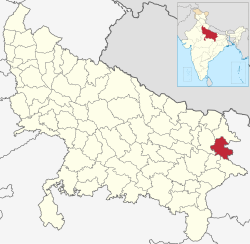 Location of Deoria district in Uttar Pradesh