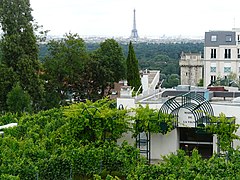 A view of Paris from Upper Suresnes (Hauts de Suresnes)