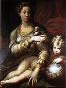 『バラの聖母』（1530年）アルテ・マイスター絵画館所蔵