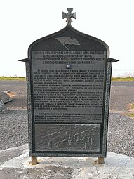 everse of plaque at Varyag memorial at Lendalfoot, Scotland.
