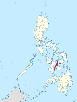 Mapa de Filipinas con Cebu resaltado