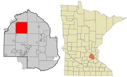 Location of the city of Corcoran within Hennepin County, Minnesota