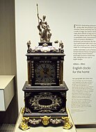 Room 39 – Ornate clock made by Thomas Tompion, England, 1690 AD