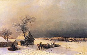 Moskva mùa đông nhìn từ đồi Chim sẻ (1872)