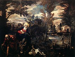 Flucht nach Ägypten, 1582–1587, Scuola Grande di San Rocco, Venedig