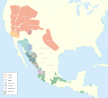 Map of the Uto Aztecan languages