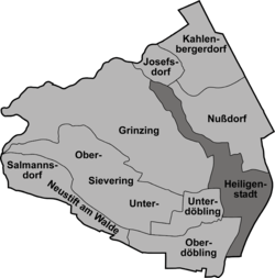 Location of the district within Döbling