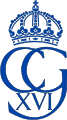 Monograma real do rei Carlos XVI Gustavo