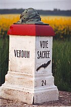 Borne kilométrique de la Voie sacrée à Chaumont-sur-Aire