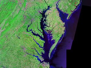 Satellitenfoto der Chesapeake Bay