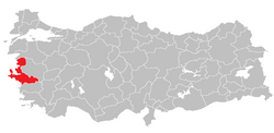 Location of ازمیر ذیلی علاقہ Izmir Region