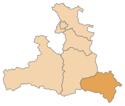 Poloha okresu Tamsweg v spolkovej krajine Salzbursko (klikacia mapa)