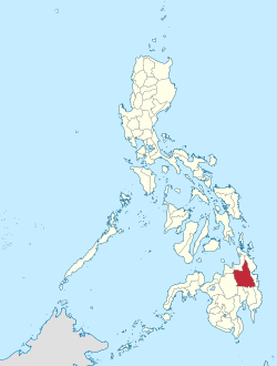 Mapa ning Caraga ampong Agusan del Sur ilage
