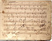 Page manuscrite de la trentième Sonate (1820)