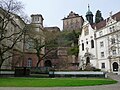 Friedrichsbad, Palas des Neuen Schlosses und Kirche der Klosterschule vom Heiligen Grab