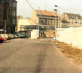 A Checkpoint Charlie-val átellenes Friedrich/Zimmerstrasse átkelőhely keletről