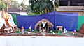 Christmas crib outside a Catholic church Goa, India