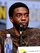 Chadwick Boseman interpreta Black Panther.