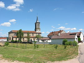 The church and surroundings in La Baffe