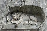 The Lion Monument by Bertel Thorvaldsen (1819)