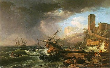Claude Joseph Vernet’s Rocky Coast in a Storm, now in the Wallace Collection