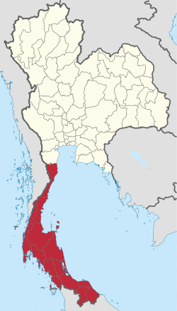 Peta wilayah Kabiskopan Surat Thani