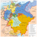 Bayern mit Rheinpfalz und Österreich mit Salzburg im Deutschen Bund 1816 nach dem Vertrag von München