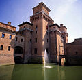The Castello Estense en Ferrara, Italia