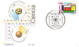 Марка йолу хьалхара дийна конверт — Менделеев валарна 100 шо кхачарна арахецна (2007 шо). Испани.