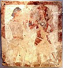 Kushan worshipper with Pharro, Bactria, 3rd century AD.[102]