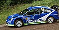 Sur une Ford focus lors du rallye de Finlande 2010