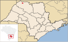 Localizzazione della città brasiliana di Macedônia