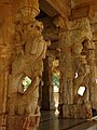 Yali pillars at the Ranganatha temple in Chikkaballapur district, Karnataka state, India