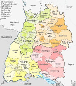 Districten van Baden-Würtembierich