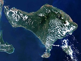 Satellietfoto van Bali