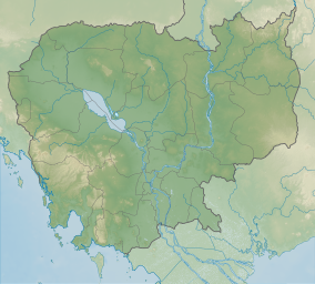 Map showing the location of Phnom Aural Wildlife Sanctuary