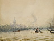 Una visione impressionista di Saint Paul dal fiume di Ernest Dade (prima del 1936)