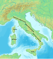 La chaîne des Apennins