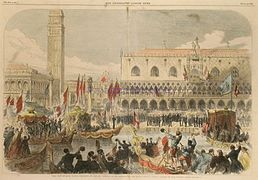 Arrival of Victor Emmanuel at the Doge's Palace (The Illustrated London News)