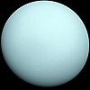 Uranus vue par la sonde Voyager 2 en 1986.